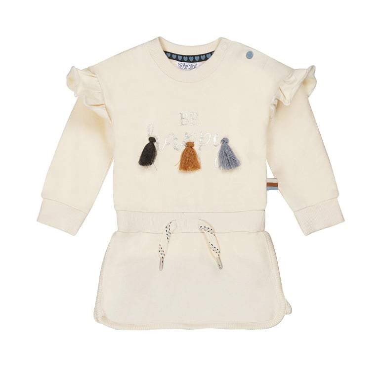 Dirkje-Girls Dress ls- Off white