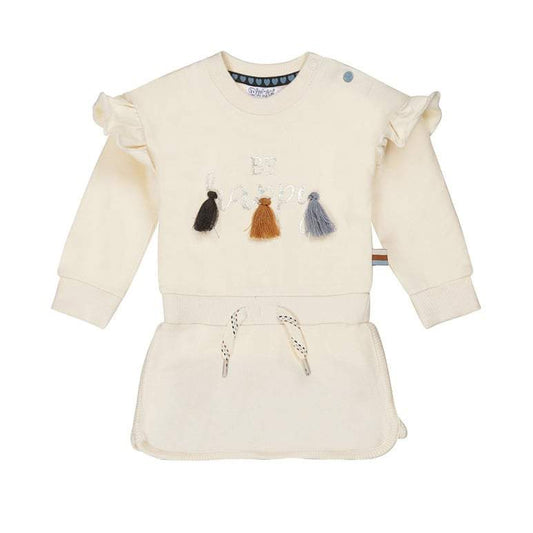 Dirkje-Girls Dress ls- Off white