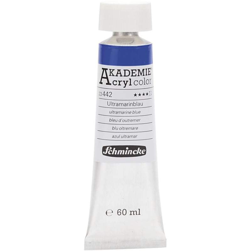 Acryl color-ultramarine blue (442), semi-transparent, good fade resistant, 60ml-Schmincke AKADEMIE