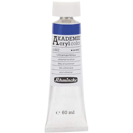 Acryl color-ultramarine blue (442), semi-transparent, good fade resistant, 60ml-Schmincke AKADEMIE