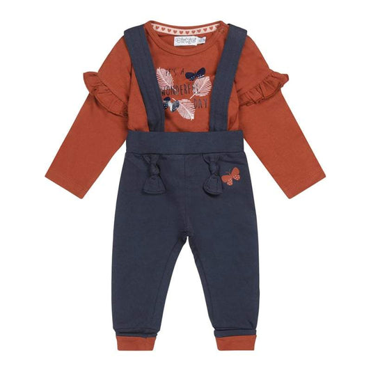 Dirkje-Meisjes 2 pce babysuit-Navy