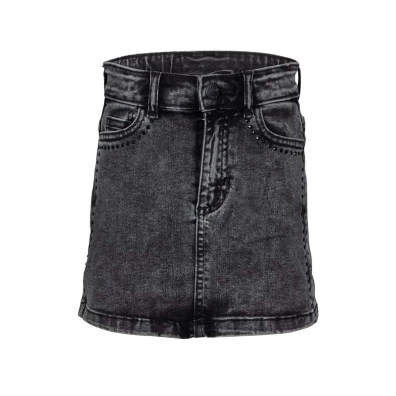 Dutch Dream Denim-Meisjes rok jeans- Inzi met studs-Grijs