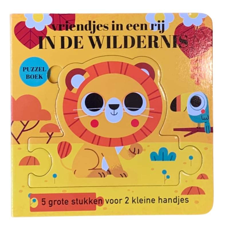 Image books-Puzzel boek-Vriendjes in een rij-in de wildernis