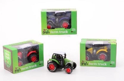 John Toy-CW-Farm Masters Die-Cast tractor pull-back-Meerdere kleuren