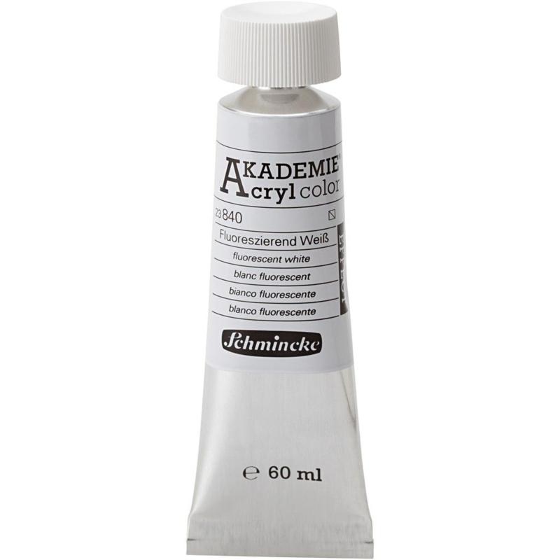 Acryl color-fluorescent white (840), semi-transparent, 60ml-Schmincke AKADEMIE