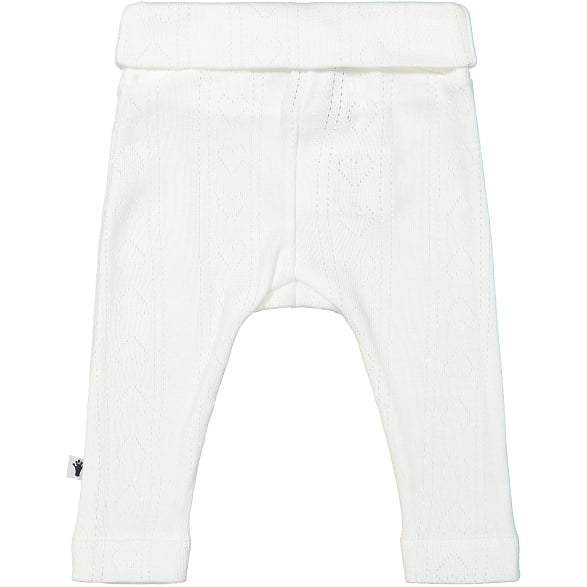 Klein Baby-Broek met omslag-Jaquard-Gebroken wit