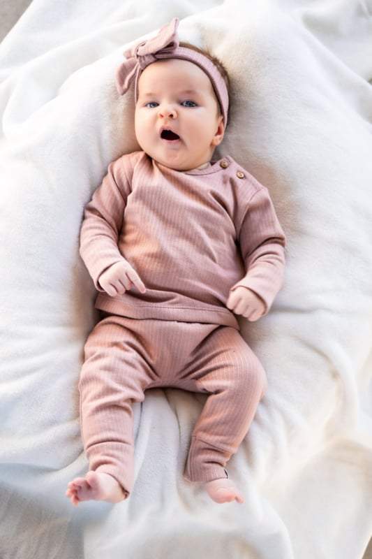 Klein Baby-Broek Rib-Fawn