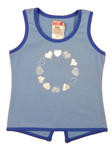 LoFff-Meisjes t-shirt-Summery Top-Blauw