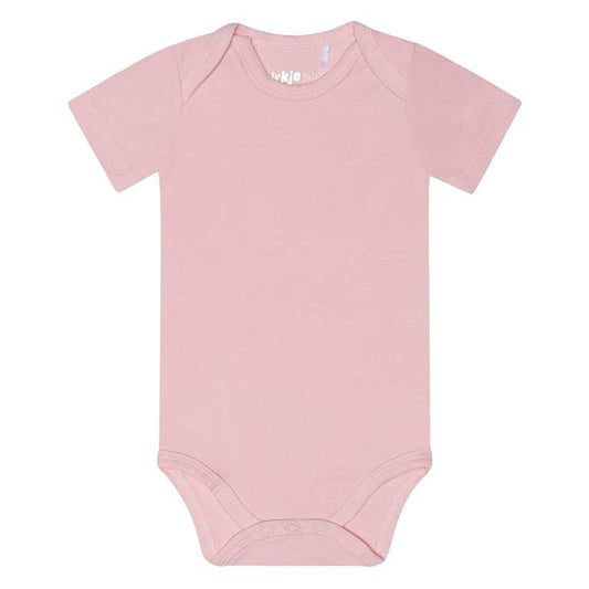 Dirkje-Baby Meisjes romper korte mouw-Licht roze