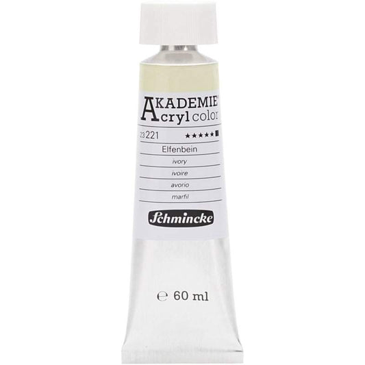 Acryl color-ivory (221)-opaque, extr. fade resistant, 60ml-Schmincke AKADEMIE