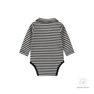 Dirkje-Baby jongens romper ls organic cotton-Navy