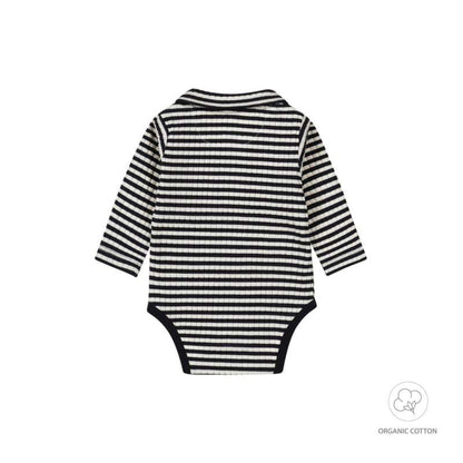 Dirkje-Baby jongens romper ls organic cotton-Navy