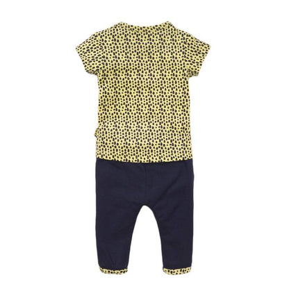 Dirkje-Meisjes babyset- 2 pce -Navy-geel