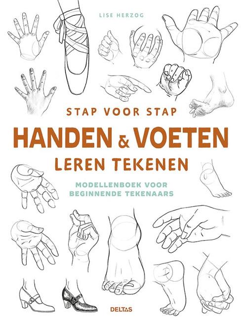 Deltas-Stap voor stap handen en voeten leren tekenen