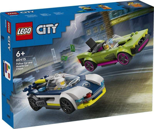 Lego City Politie Politiewagen en snelle autoachtervolging-60415