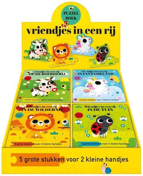 Image books-Puzzel boek-Vriendjes in een rij-in de wildernis