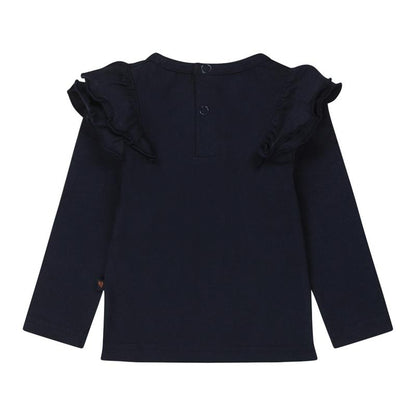 Dirkje-Meisjes T-shirt ls - Navy