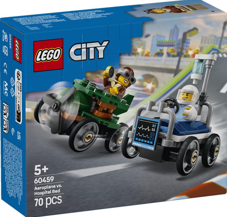 LEGO-City Voertuigen Racepakket: vliegtuig vs. ziekenhuisbed-60459