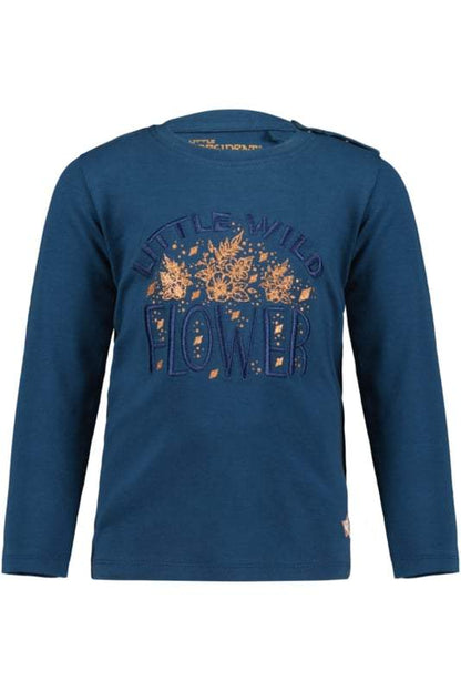 4President-Meisjes T-Shirt Kiana- Blauw wing teal