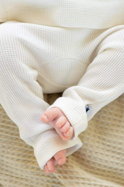 Klein Baby-Broek met omslag-Gebroken wit