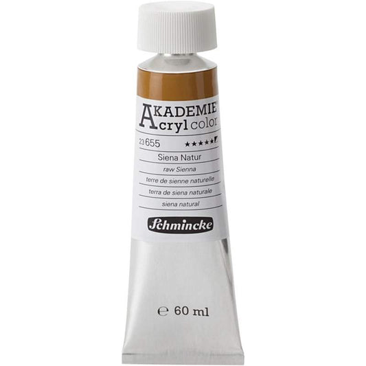 Acryl color-raw sienna (655), semi-opaque, extr. fade resistant, 60ml-Schmincke AKADEMIE