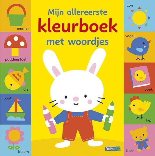 Deltas-Mijn allereerste kleurboek met woordjes-spelen en leren met Billi