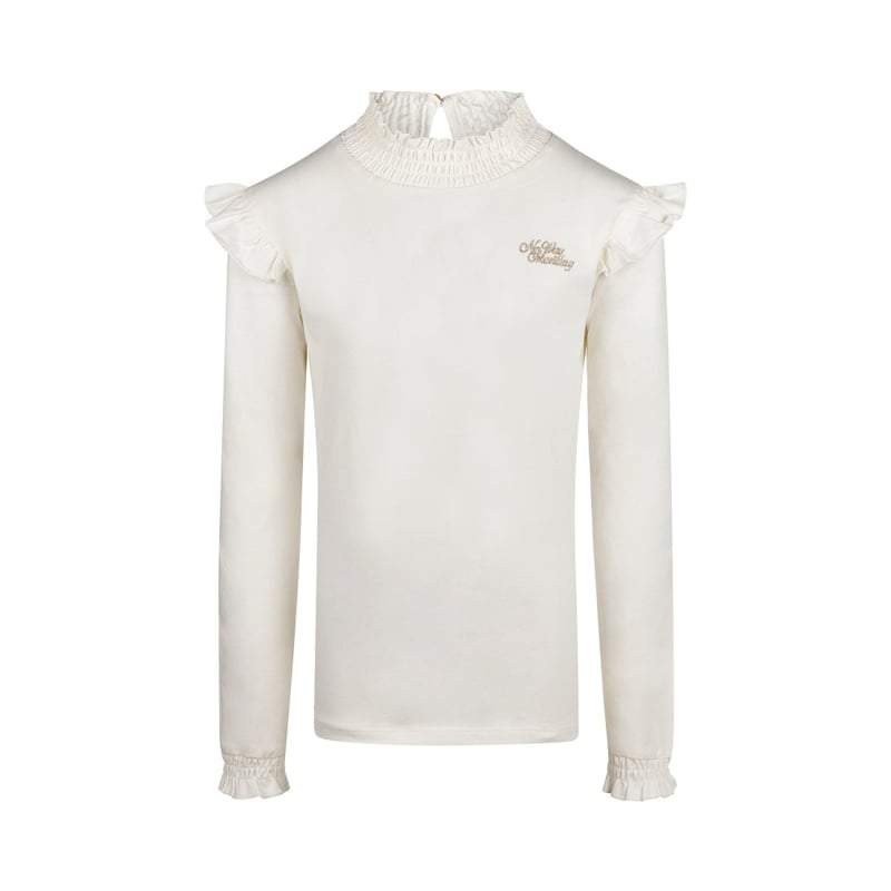 No Way Monday-Meisjes T-shirt ls-Off White