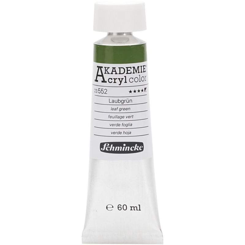 Acryl color-leaf green (552), semi-opaque, good fade resistant, 60ml-Schmincke AKADEMIE