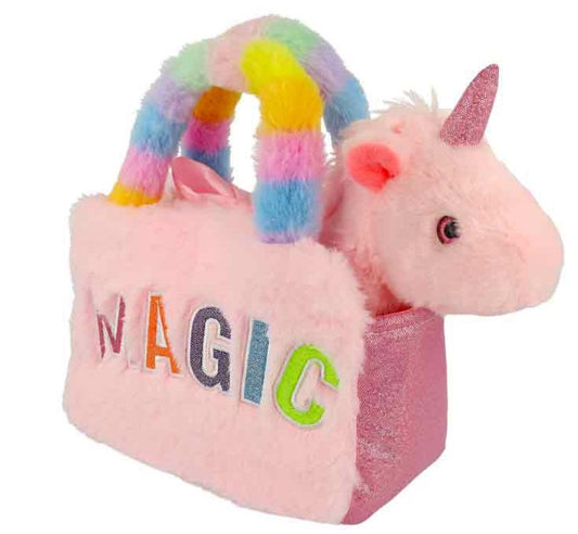 Knuffel met handtasje Cuties-Eenhoorn Roze