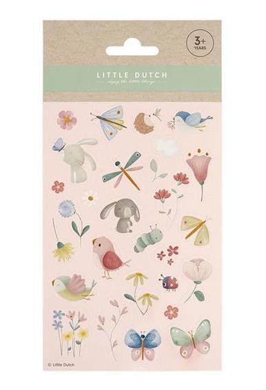 Little Dutch-Stickervel Flowers & Butterflies-Roze