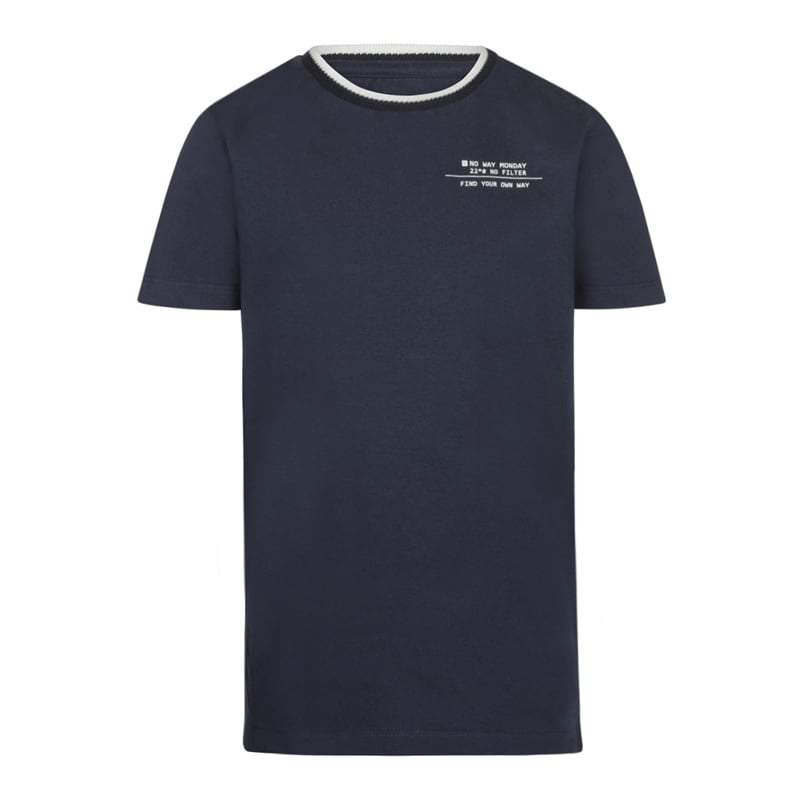 No Way Monday-Jongens T-Shirt ss-Navy