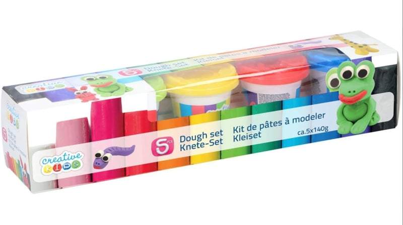 CW-Creative Kids Kleiset 5 x140 gram-Meerdere kleuren