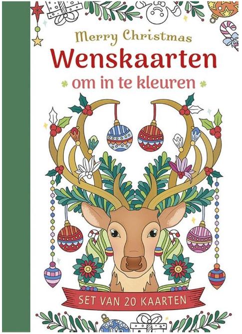 Deltas-Wenskaarten om in te kleuren - Merry Christmas