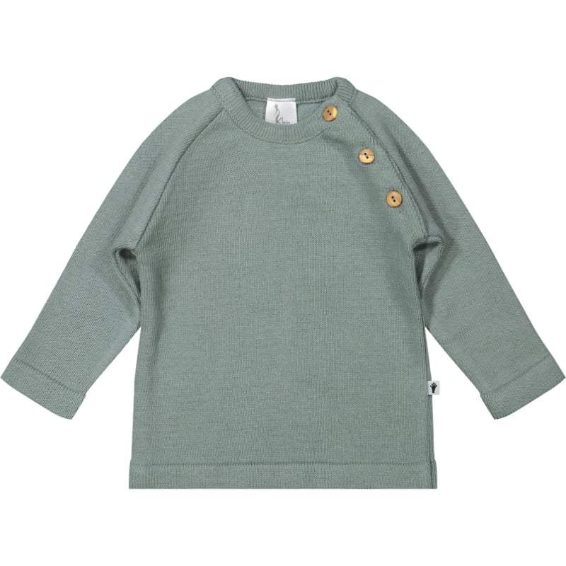 Klein Baby-T-Shirt lange mouw-Stone Green