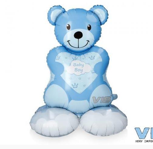 VIB-Folie Ballon Beer 89 cm 'Baby Boy' -Licht blauw