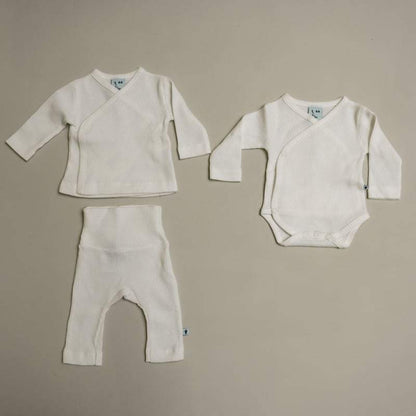 Klein Baby-Broek met omslag-Gebroken wit