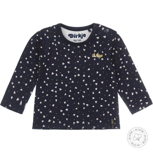 Dirkje-Baby Jongens t-shirt Bio Cotton -Navy