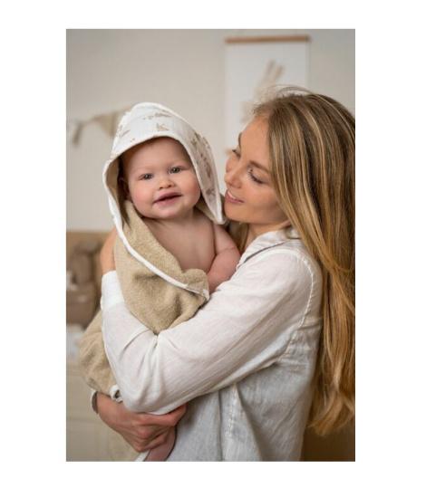 Little Dutch- Handdoek met capuchon Baby Bunny-Beige