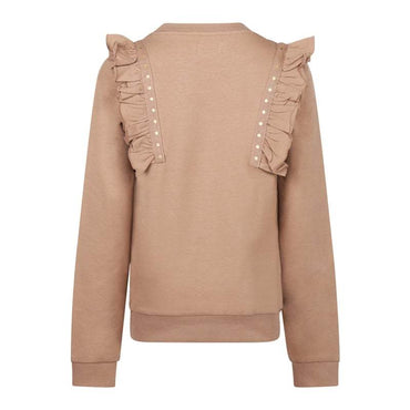 No Way Monday-Girls Sweater ls-Grey Brown