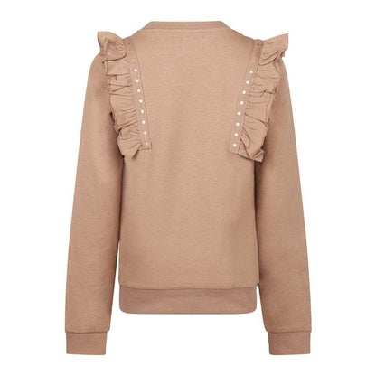 No Way Monday-Girls Sweater ls-Grey Brown