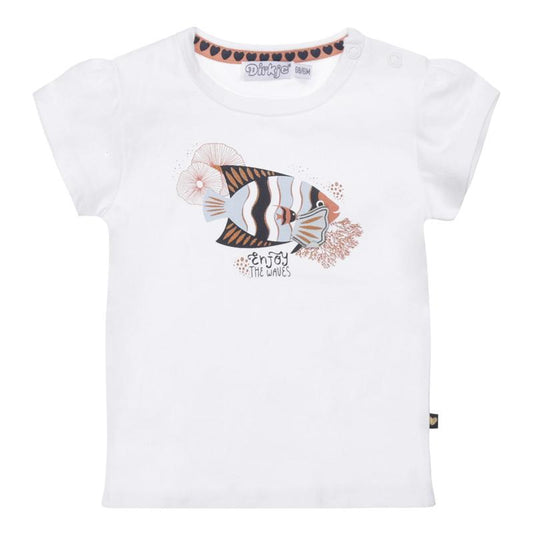 Dirkje-Meisjes T-shirt ss-Wit