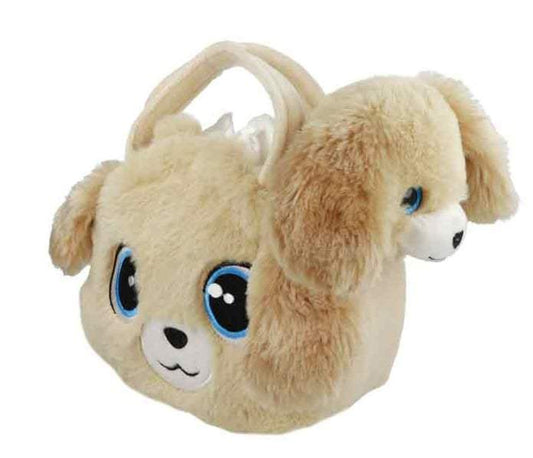 Knuffel met handtasje Cuties-Hond Beige