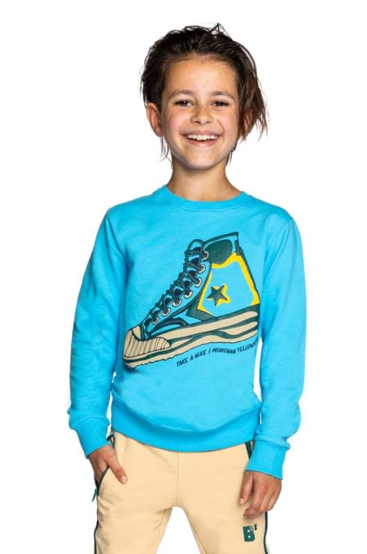 B'Chill-Jongens Sweater Caleb-Aqua