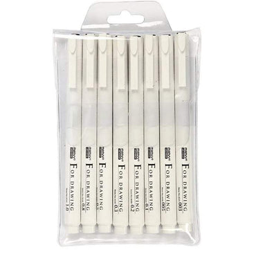 Creotime-Fine Line Drawing Markers-8pcs-waterproof-Black