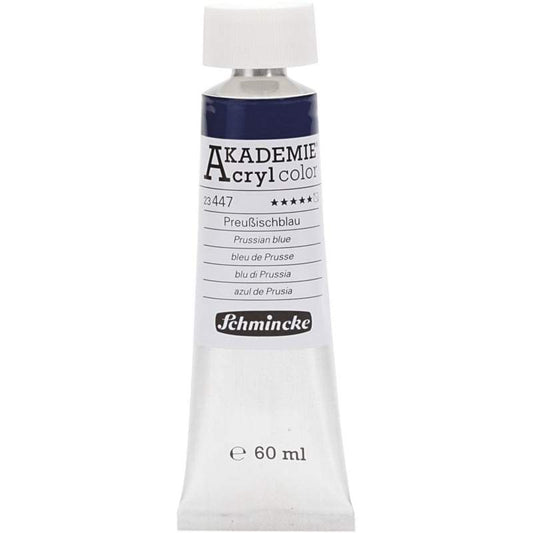 Acryl color-prussian blue (447), semi-transparent, extr. fade resistant, 60ml-Schmincke AKADEMIE