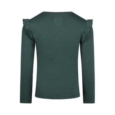 Koko Noko-Meisjes t-shirt Ls-Donker groen