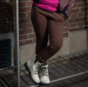 Lovestation22-Meisjes joggingbroek Mona-bruin