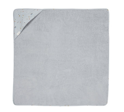 Little Dutch-Handdoek met capuchon Sailors Bay-75x75 cm -Blauw