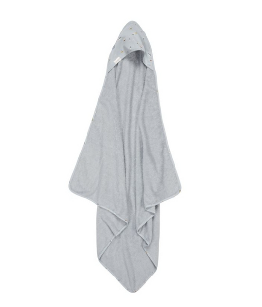 Little Dutch-Handdoek met capuchon Sailors Bay-75x75 cm -Blauw