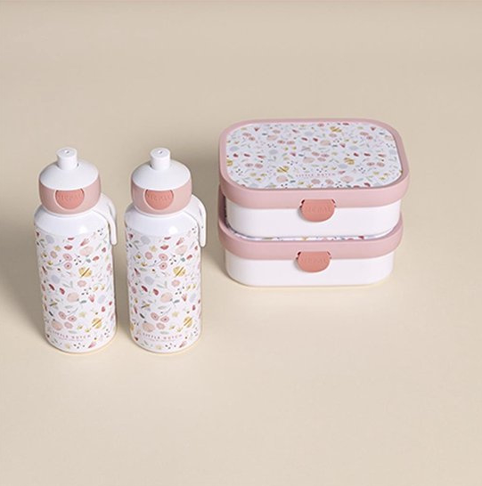 Mepal schoolbeker campus 300ml -flowers & butterfli-Roze